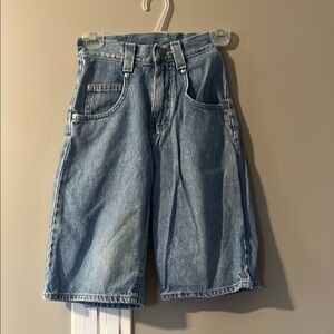 Blue High-Waisted Denim Shorts